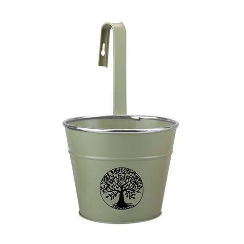 Tree Of Life Round Over Fence Planter Assorted Colours
