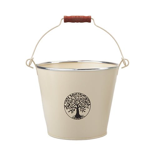 Tree Of Life Bucket Planter With Handle & Tag Assorted Colours