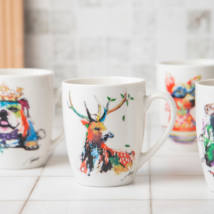 Artistic Animal Print Ceramic Mug 360ml Assorted Designs