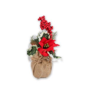 Poinsettia Christmas Table Decoration Assorted Colours