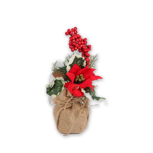 Poinsettia Christmas Table Decoration Assorted Colours