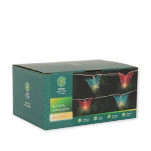 Solar Energy 10 Pink & Blue Butterfly String Lights 10