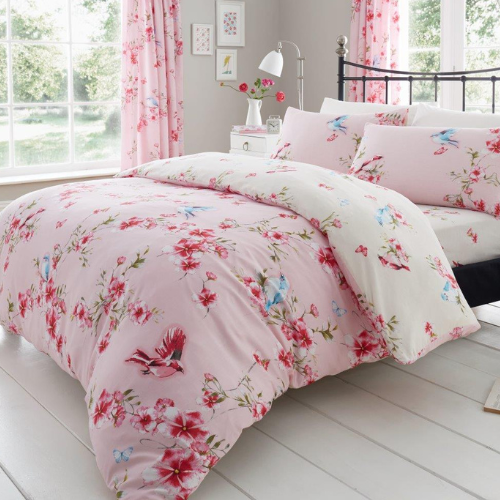 Birdie Blossom Printed Duvet Cover Set Assorted
