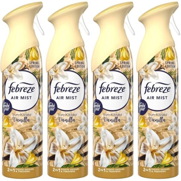 Febreze Sun-Kissed Vanilla Air Freshener Spray 185ml Assorted Packs
