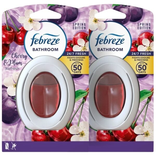 Febreze Cherry and Plum Refresh Bathroom Air Freshener 7.5ml — 2 Pack