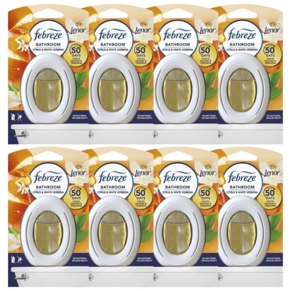 Febreze Citrus & White Verbena Bathroom Air Freshener 7.5ml – Pack of 8