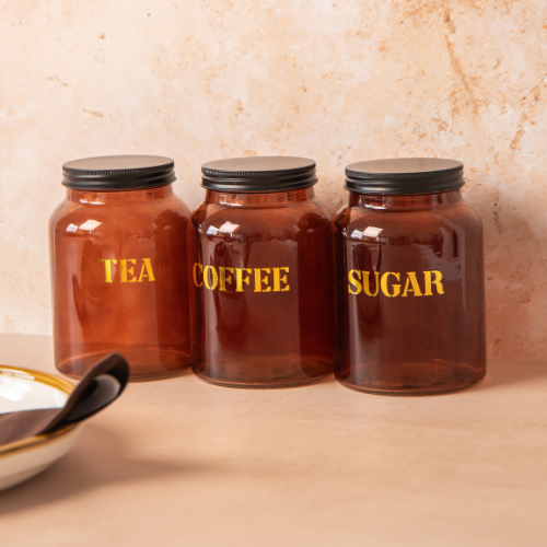 Tea Coffee Sugar Canister Set Food Storage