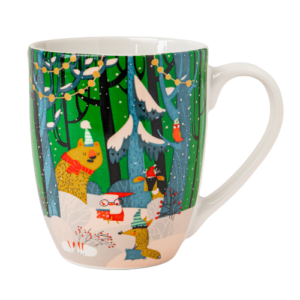 Christmas Ceramic Mug 360ml Festive Red & Green Holiday Assorted Designs