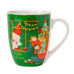 Christmas Ceramic Mug 360ml Festive Red & Green Holiday Assorted Designs