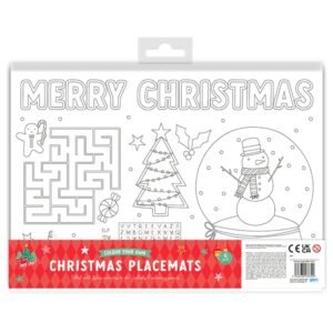 Christmas Kids Colouring Activity Sheet Placemat 6 Pack