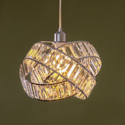 Crystal 3 Tier Interlocking Lamp Shade 31cm Assorted Colours