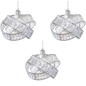 Crystal 3 Tier Interlocking Lamp Shade 31cm Assorted Colours