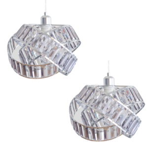 Crystal 3 Tier Interlocking Lamp Shade 31cm Assorted Colours