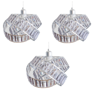 Crystal 3 Tier Interlocking Lamp Shade 31cm Assorted Colours