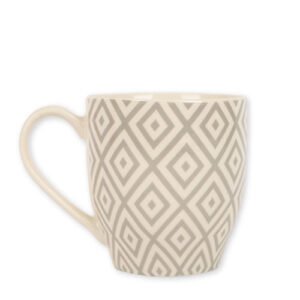 Grey & White Geometric Mug