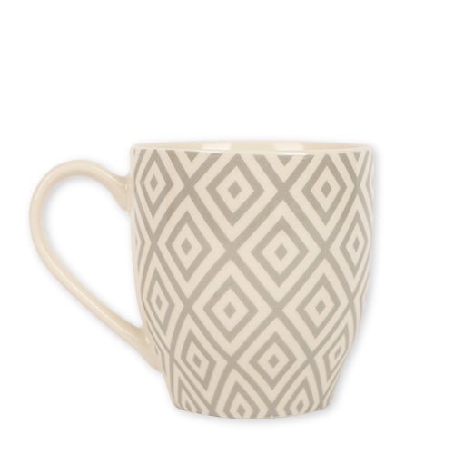 Grey & White Geometric Mug