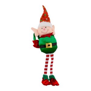 Plush Hanging Christmas Elf Assorted Colours