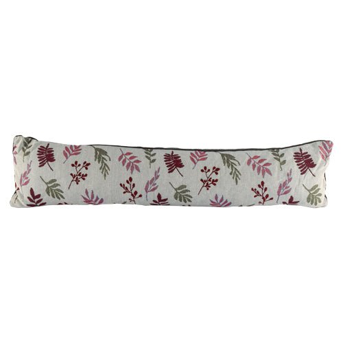 Red & Green Leaf Draught Excluder 20 x 86cm
