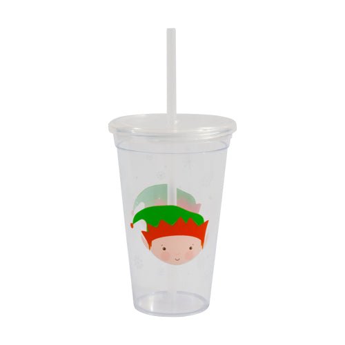 Christmas Character Tumbler Cup With Straw Assorted Styles