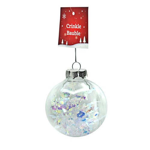 Christmas Iridescent Crinkle Bauble