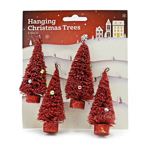 Hanging Christmas Tree Decorations Assorted Colours