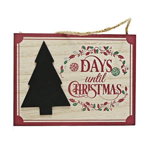 Christmas Countdown Hanging Wall Plaque