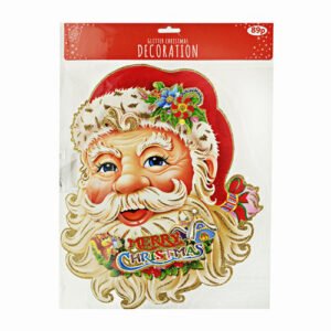 Jolly Santa Glitter 3D Christmas Decoration Board