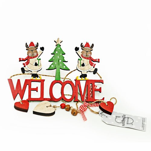 Hanging Welcome Christmas Sign