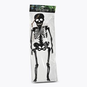Halloween Hanging Glitter Skeleton Decoration Assorted Colours L51cm