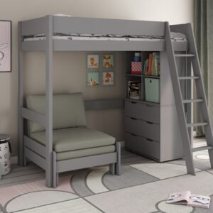 Estella Grey – High with Sofabed/Chest/Cube