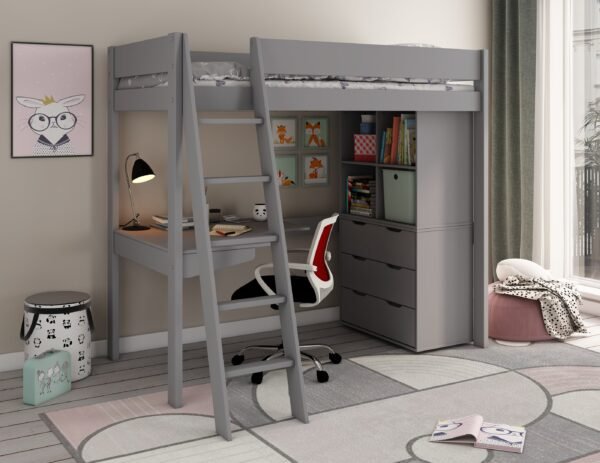 Estella Grey – High with Chest/Cube/Corner Desk