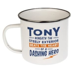 Enamel Personalised Coffee Mug Tony