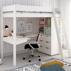 Estella WHITE – High with Chest/Cube/Corner Desk