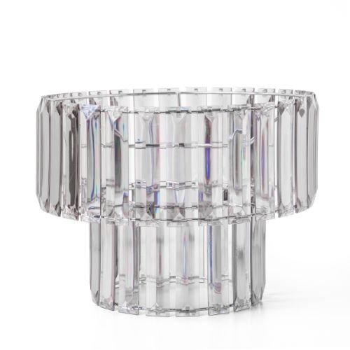 2 Tiered Smokey Grey Easy Fit Pendant Shade