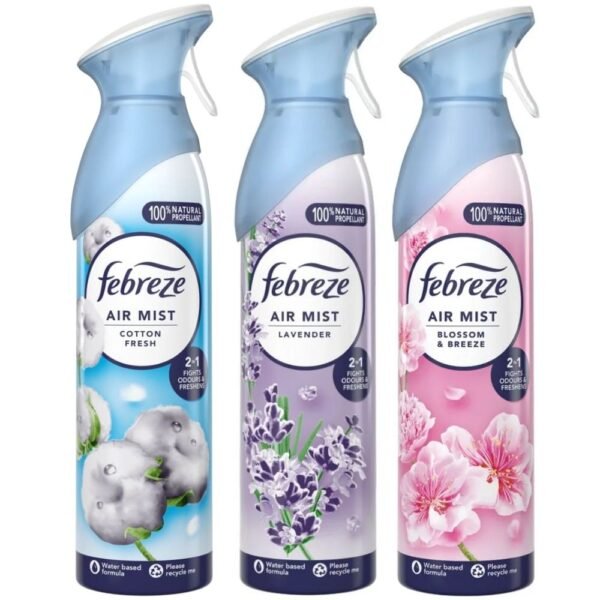 Febreze Happy Home Air Freshener Spray Bundle Mixed Scents 3x185ml