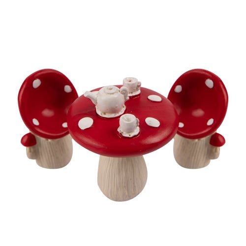 Fairy Toadstool Tea Set Garden Ornament
