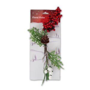 Berry and Robin Christmas Picks 2 Pack Assorted Designs