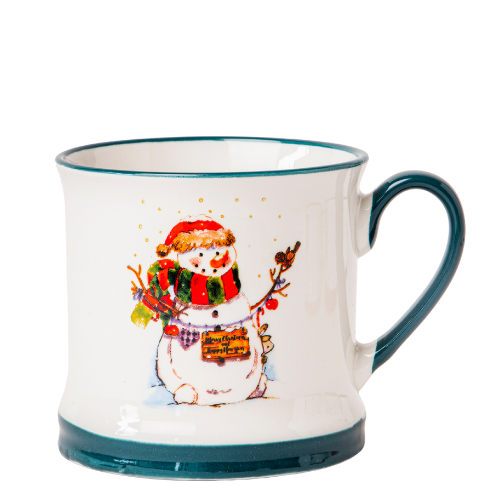 Festive Snowman Ceramic Mug 340ml Assorted Designs