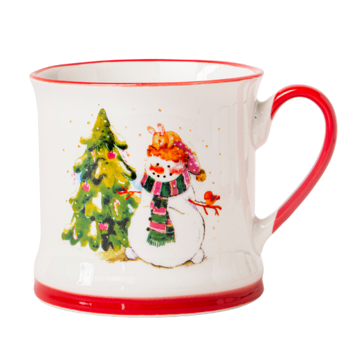 Festive Snowman Ceramic Mug 340ml Assorted Designs