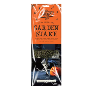Halloween Garden Stake Sign with Skeleton Arm