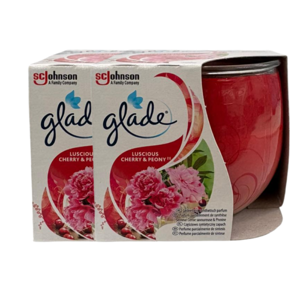 Glade Cherry & Peony Scented Candle 108g — Pack of 2