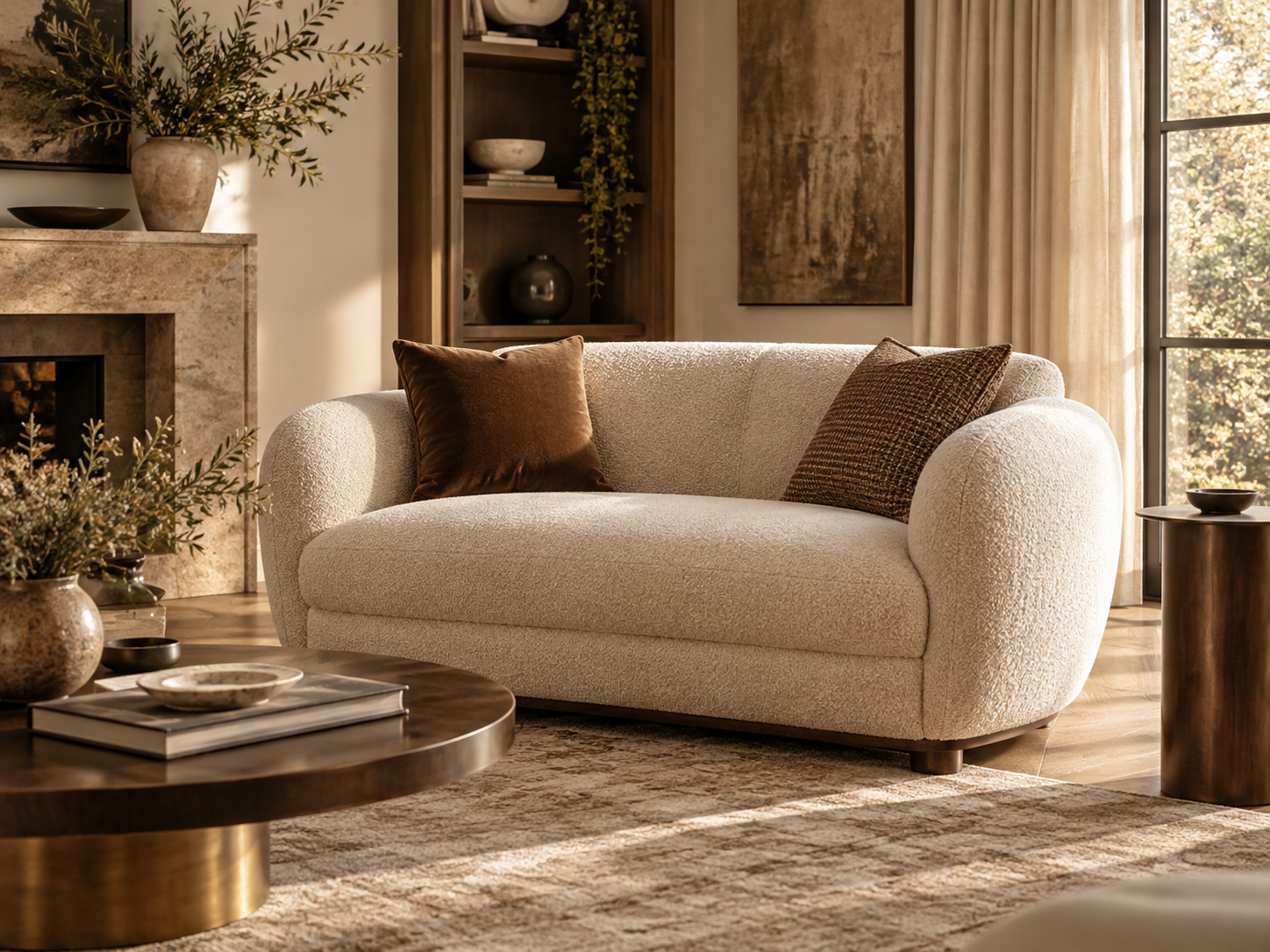 Luxury ivory beige two-seater sofa illustrating different sofa comfort and firmness preferences