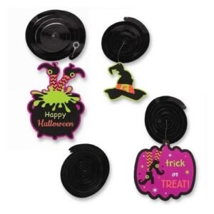 Halloween Trick Or Treat Swirl Hanging Decorations 12 Pk