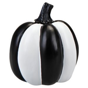 Halloween Black and White Stripe Pumpkin Decoration Assorted Designs