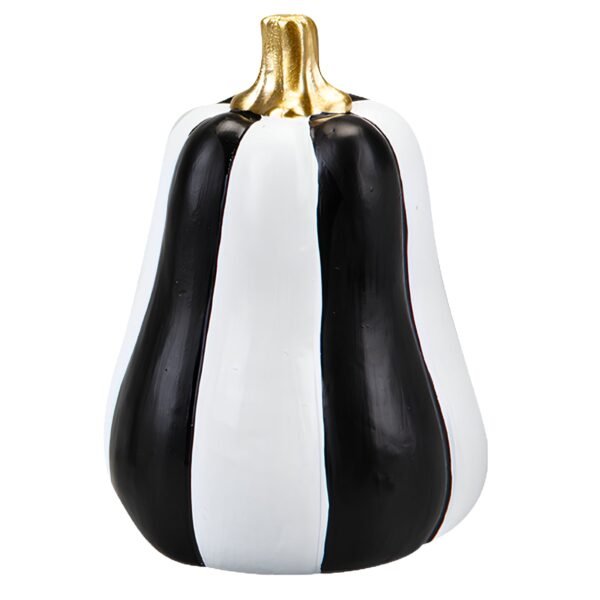 Halloween Black and White Stripe Pumpkin Decoration Assorted Designs