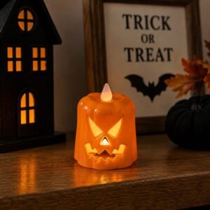 Halloween Jack-O-Lantern LED Pumpkin Candle