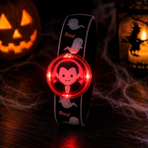 Halloween LED Flashing Snap Band Assorted Designs
