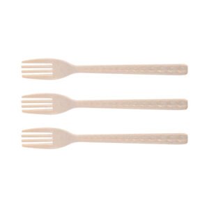 Bamboo Melamine Trendy Tableware 3 Piece Fork Set