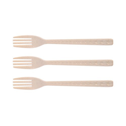 Bamboo Melamine Trendy Tableware 3 Piece Fork Set