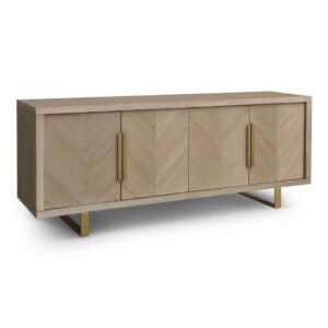 Oak Parquet Style Sideboard